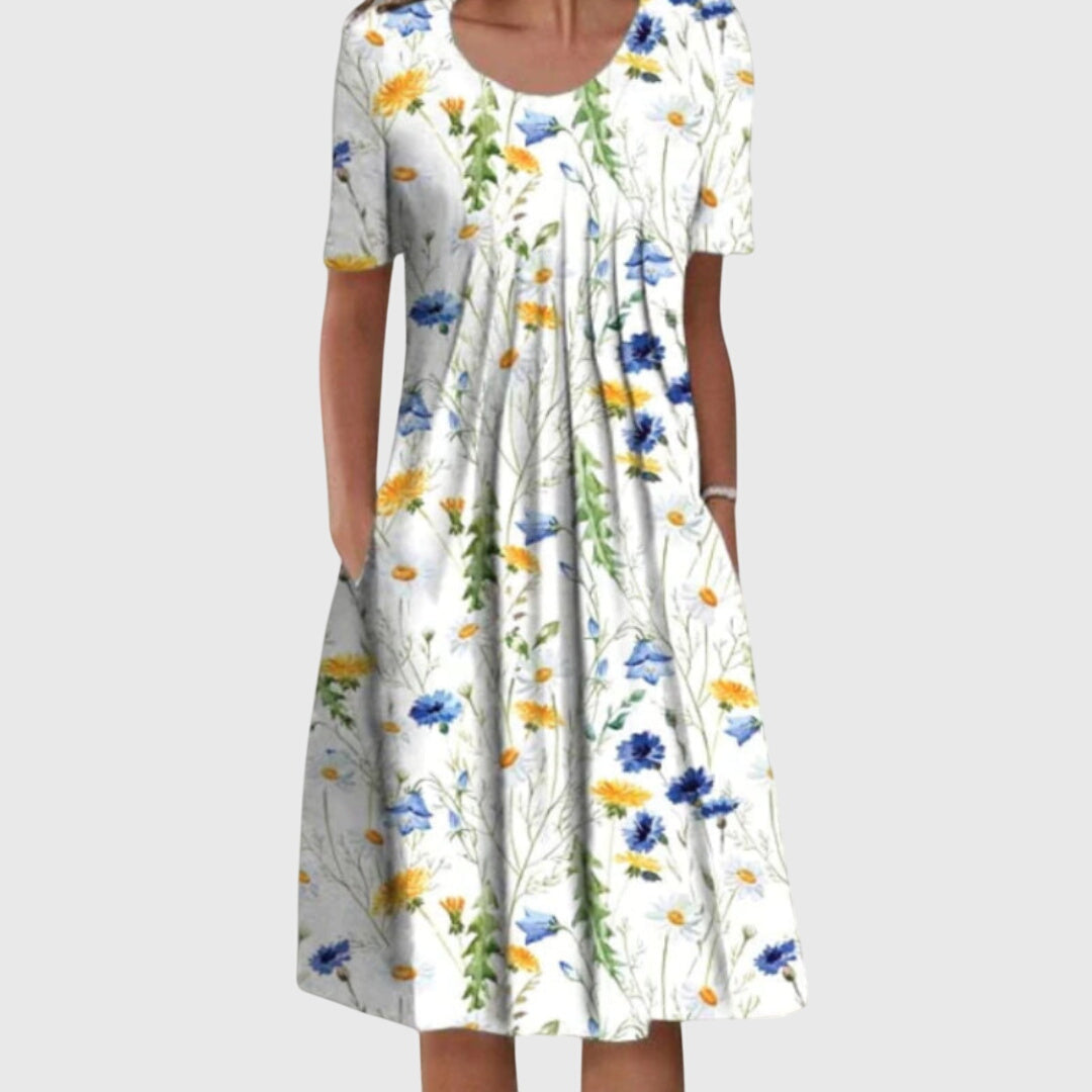 Women's Dress - Round Neck Printed - Scarlett - product view 2