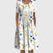 Women's Dress - Round Neck Printed - Scarlett - product view 2
