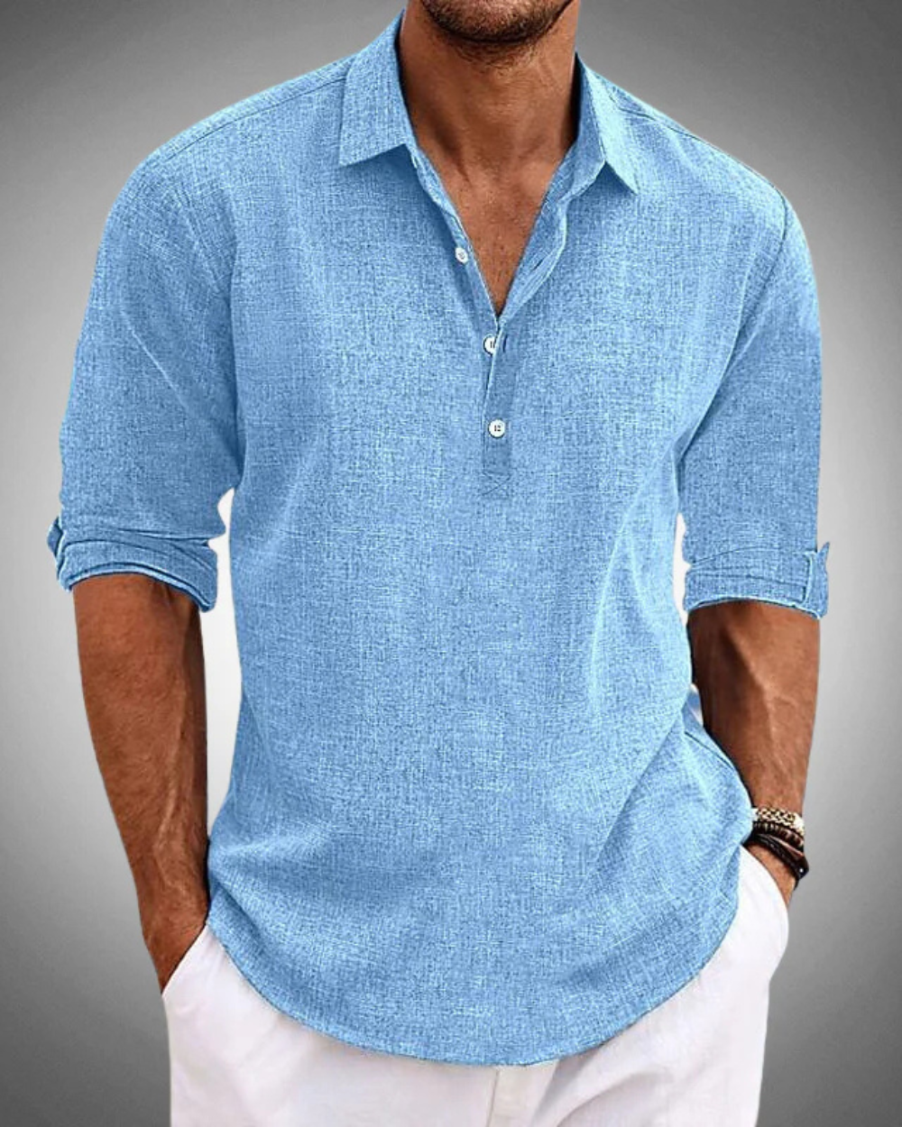 Men's Shirt - Button-Front - Caleb - product view 2