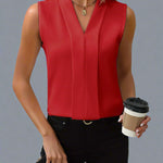 Rome | Sleeveless V-Neck Blouse