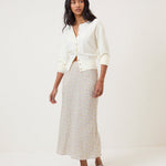 Women's Skirt - Cream Ditsy Floral Mila Midi - product view 1