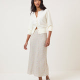 Women's Skirt - Cream Ditsy Floral Mila Midi - product view 1