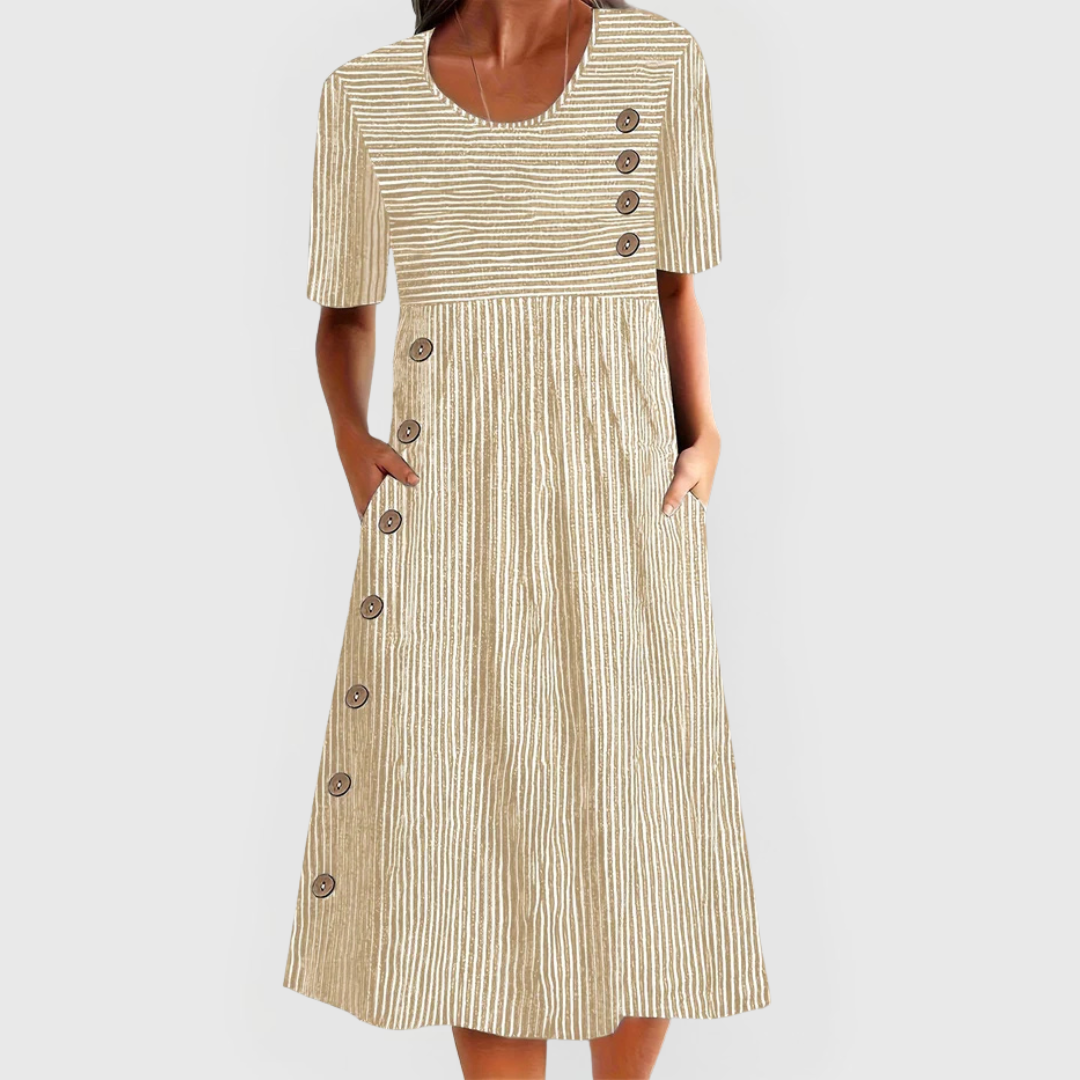 Women's Midi Dress - Striped - Demi - product view 3