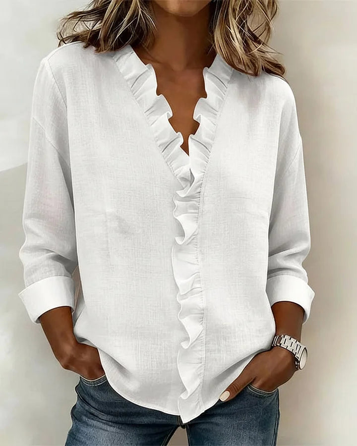 Women's Blouse - Lightweight V-Neck - Chloe - product view 2