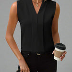 Rome | Sleeveless V-Neck Blouse