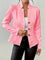 Elegant Cable Knit Cropped Jacket for Women with Stand Collar Long Sleeve Button Front Fitted Style