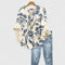 Women's Blouse - Ruffle Sleeve Floral - Althea - product view 1