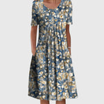 Women's Dress - Round Neck Printed - Scarlett - product view 4