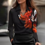 Women's Blouse - Draped Neckline Satin - Merlina - product view 9