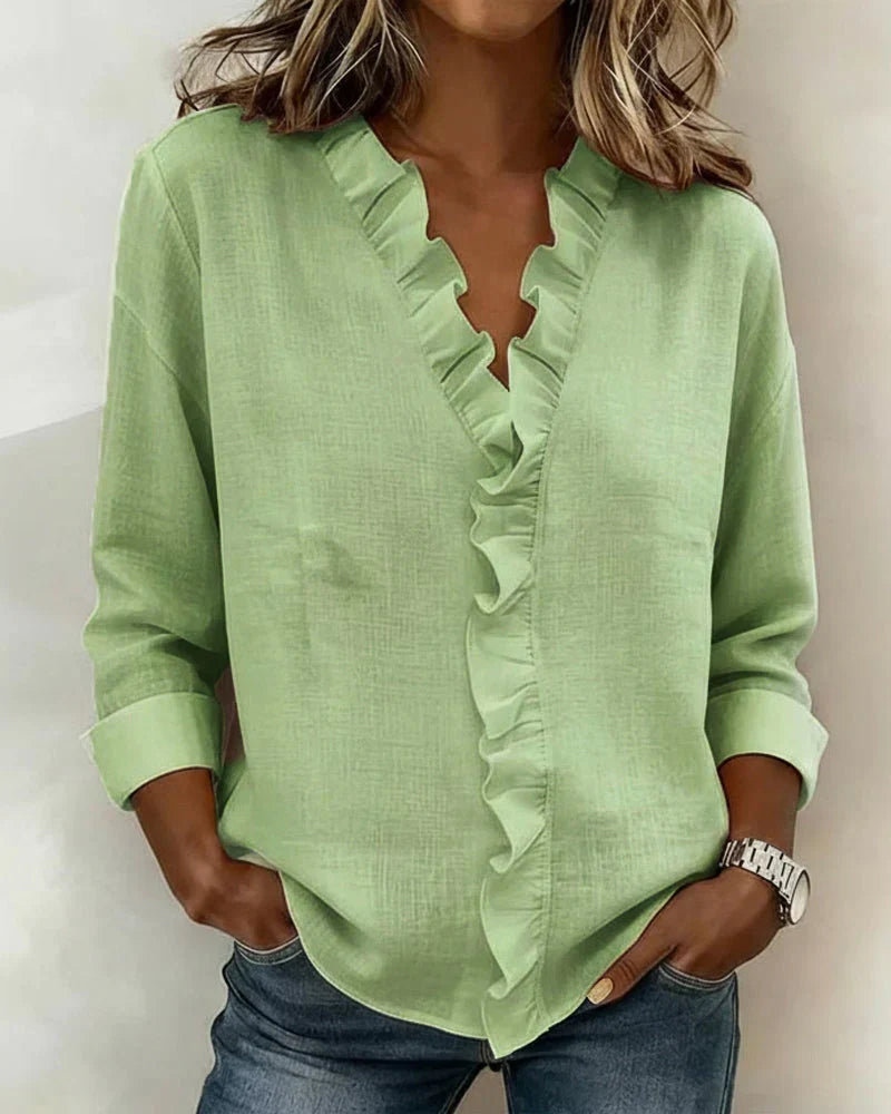 Women's Blouse - Lightweight V-Neck - Chloe - product view 3