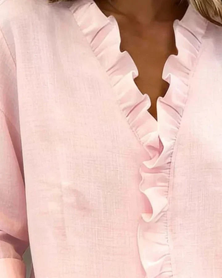 Women's Blouse - Lightweight V-Neck - Chloe - product view 11