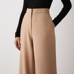 Women's Trousers - Camel Wide Leg - Addie - product view 3