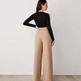 Women's Trousers - Camel Wide Leg - Addie - product view 4