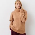 Women's Jumper - Brown Ombre Knitted Roll Neck - Arabella - product view 1