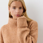 Women's Jumper - Brown Ombre Knitted Roll Neck - Arabella - product view 2