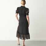 Women's Midi Dress - Chiffon Polka Dot - Camille - product view 4