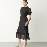 Women's Midi Dress - Chiffon Polka Dot - Camille - product view 1
