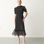 Women's Midi Dress - Chiffon Polka Dot - Camille - product view 3