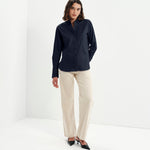 Women's Shirt - Navy Cotton - Dillon - product view 2