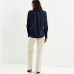 Women's Shirt - Navy Cotton - Dillon - product view 6