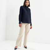 Women's Shirt - Navy Cotton - Dillon - product view 4
