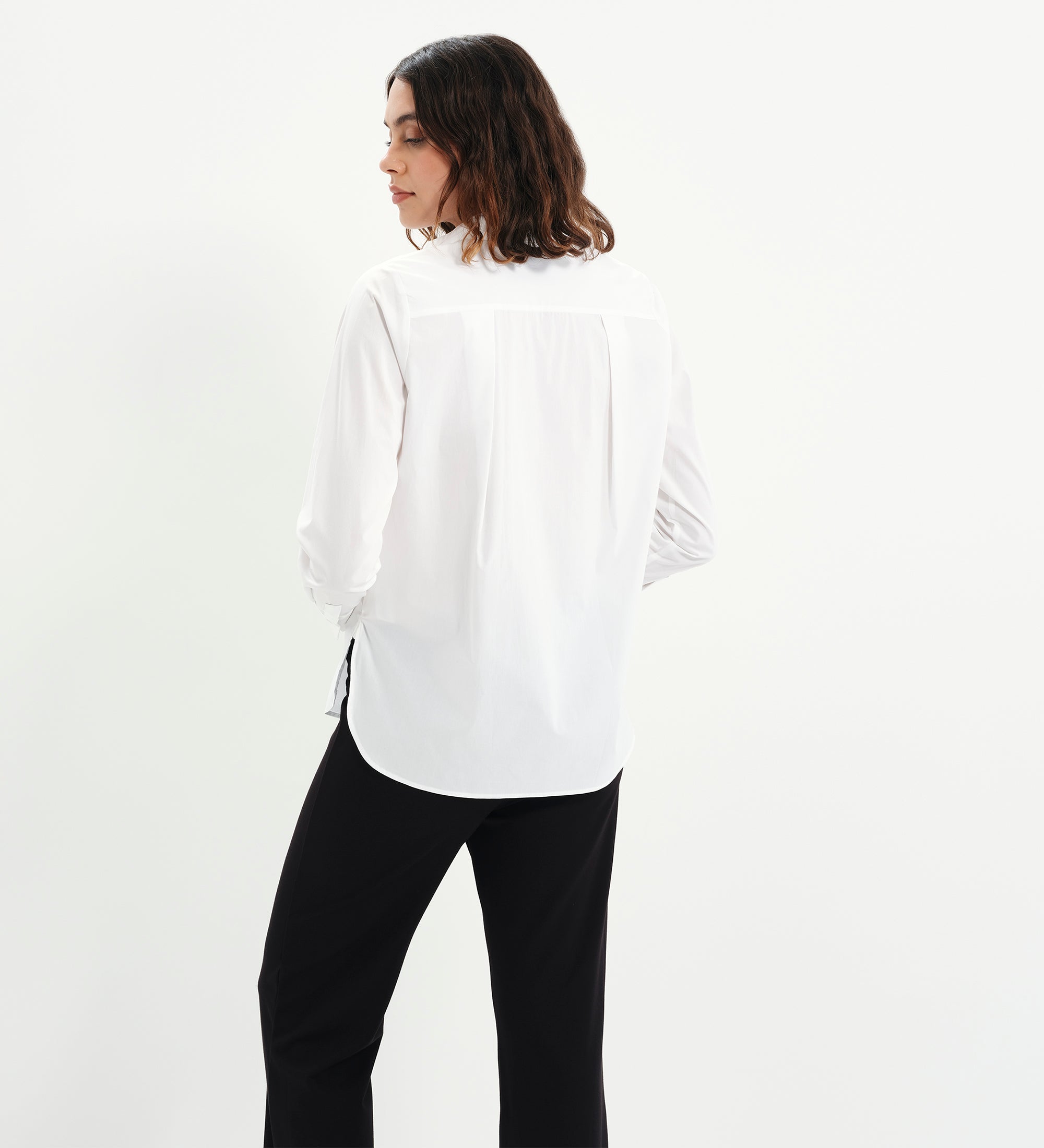 Women's Shirt - White Cotton - Dillon - product view 7