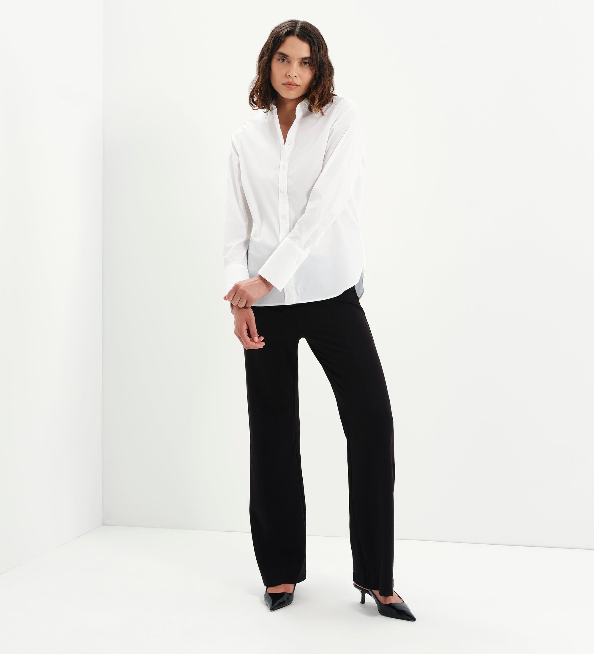 Women's Shirt - White Cotton - Dillon - product view 3