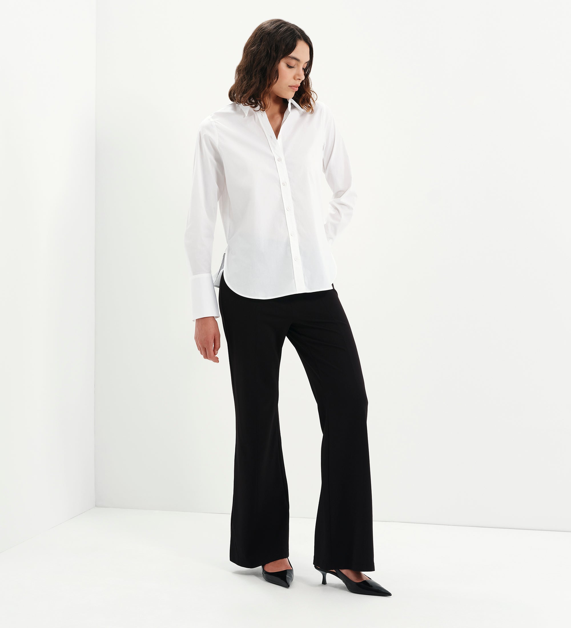 Women's Shirt - White Cotton - Dillon - product view 5