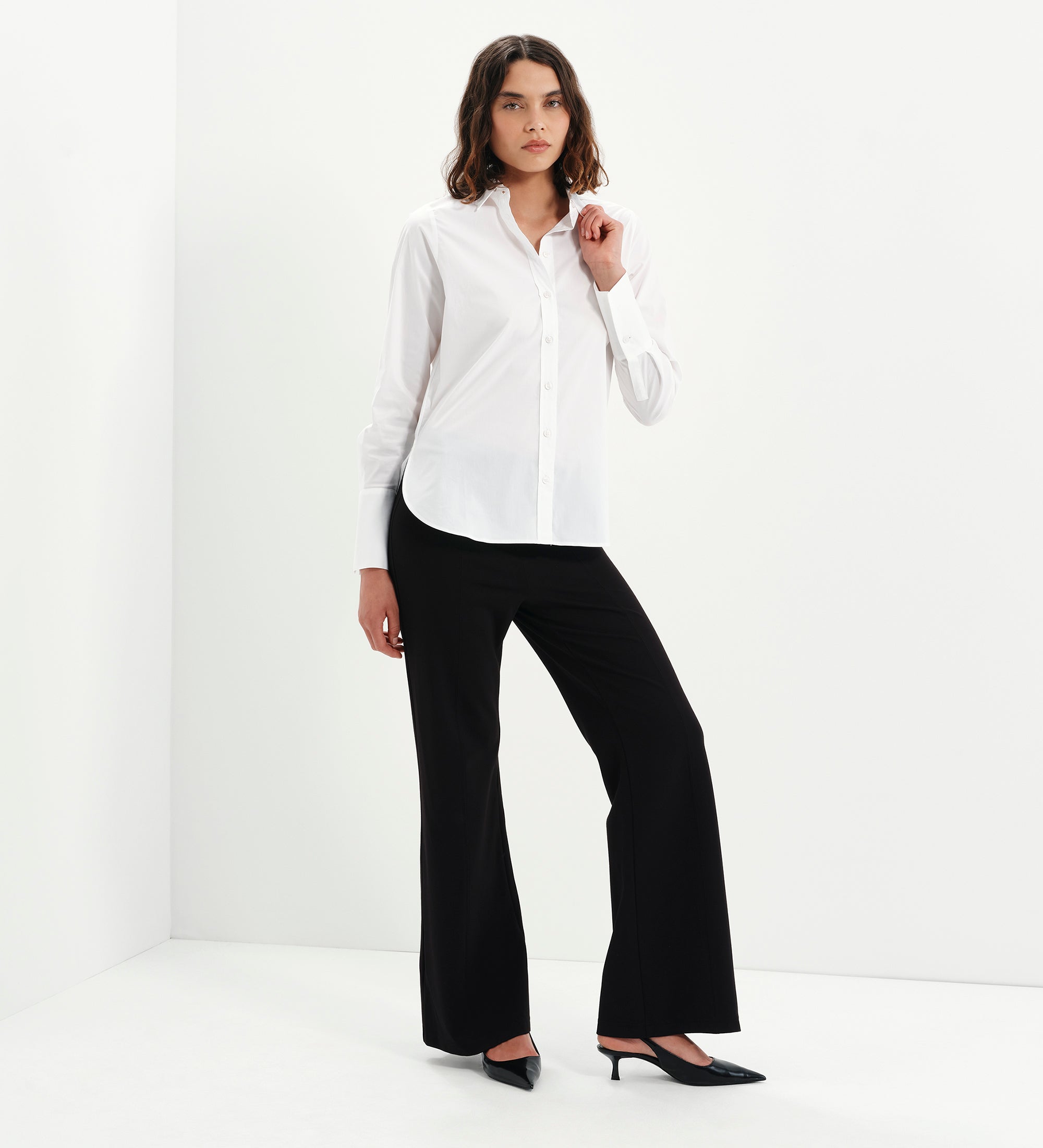 Women's Shirt - White Cotton - Dillon - product view 6