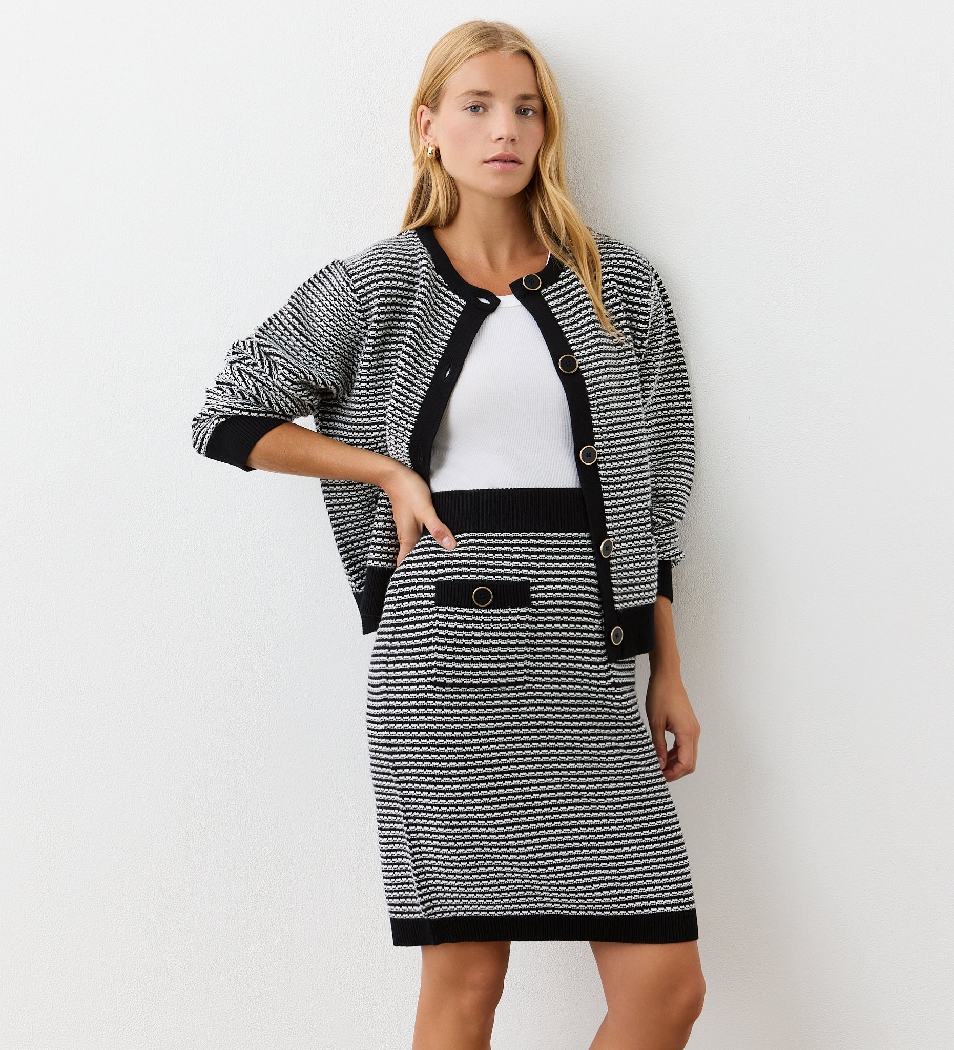 Women's Cardigan - Black Knitted - Emery - product view 1