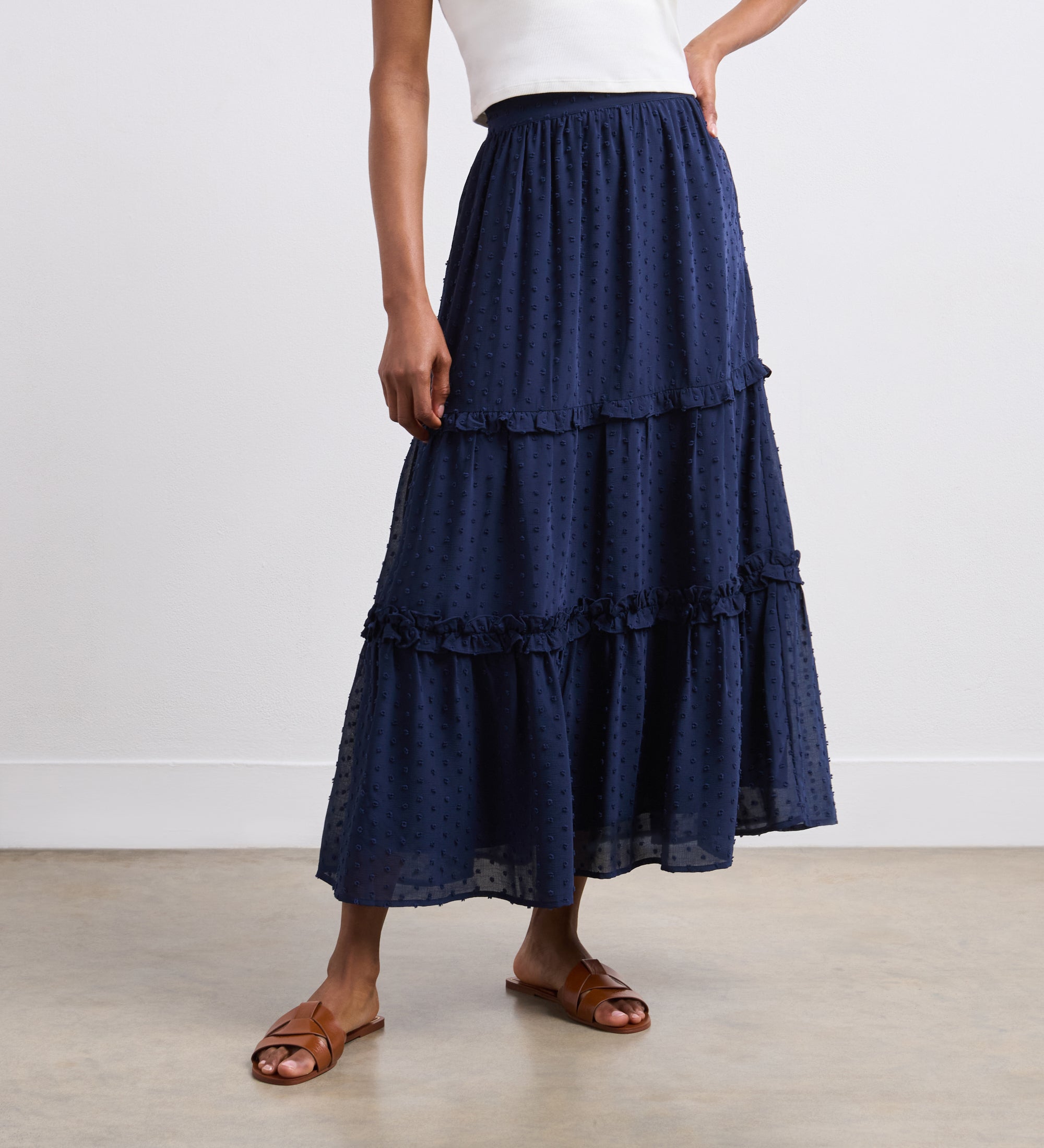 Women's Skirt - Navy Midi - Everley - product view 2