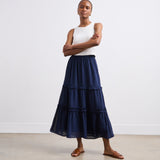 Women's Skirt - Navy Midi - Everley - product view 3