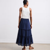 Women's Skirt - Navy Midi - Everley - product view 4