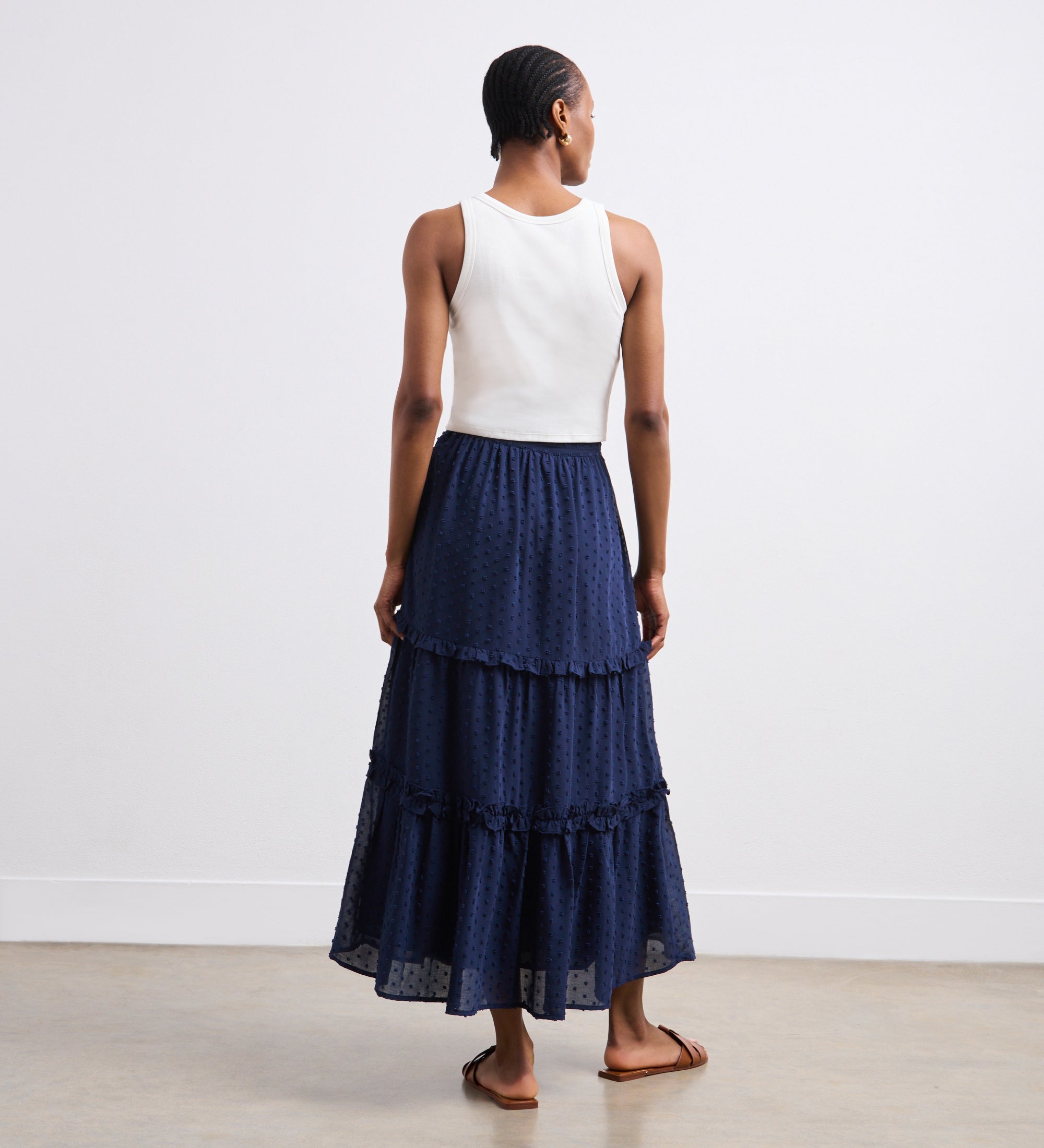Women's Skirt - Navy Midi - Everley - product view 4
