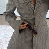 Ashley | Women's Blazer with a Checkered Pattern