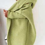 Yasmin | Women's Hooded Open Front Long Knit Cardigan