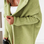 Yasmin | Women's Hooded Open Front Long Knit Cardigan