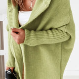 Yasmin | Women's Hooded Open Front Long Knit Cardigan