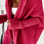 Yasmin | Women's Hooded Open Front Long Knit Cardigan