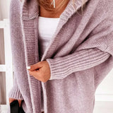 Yasmin | Women's Hooded Open Front Long Knit Cardigan