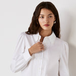 Women's Shirt - White Cotton Rich - Judith - product view 3