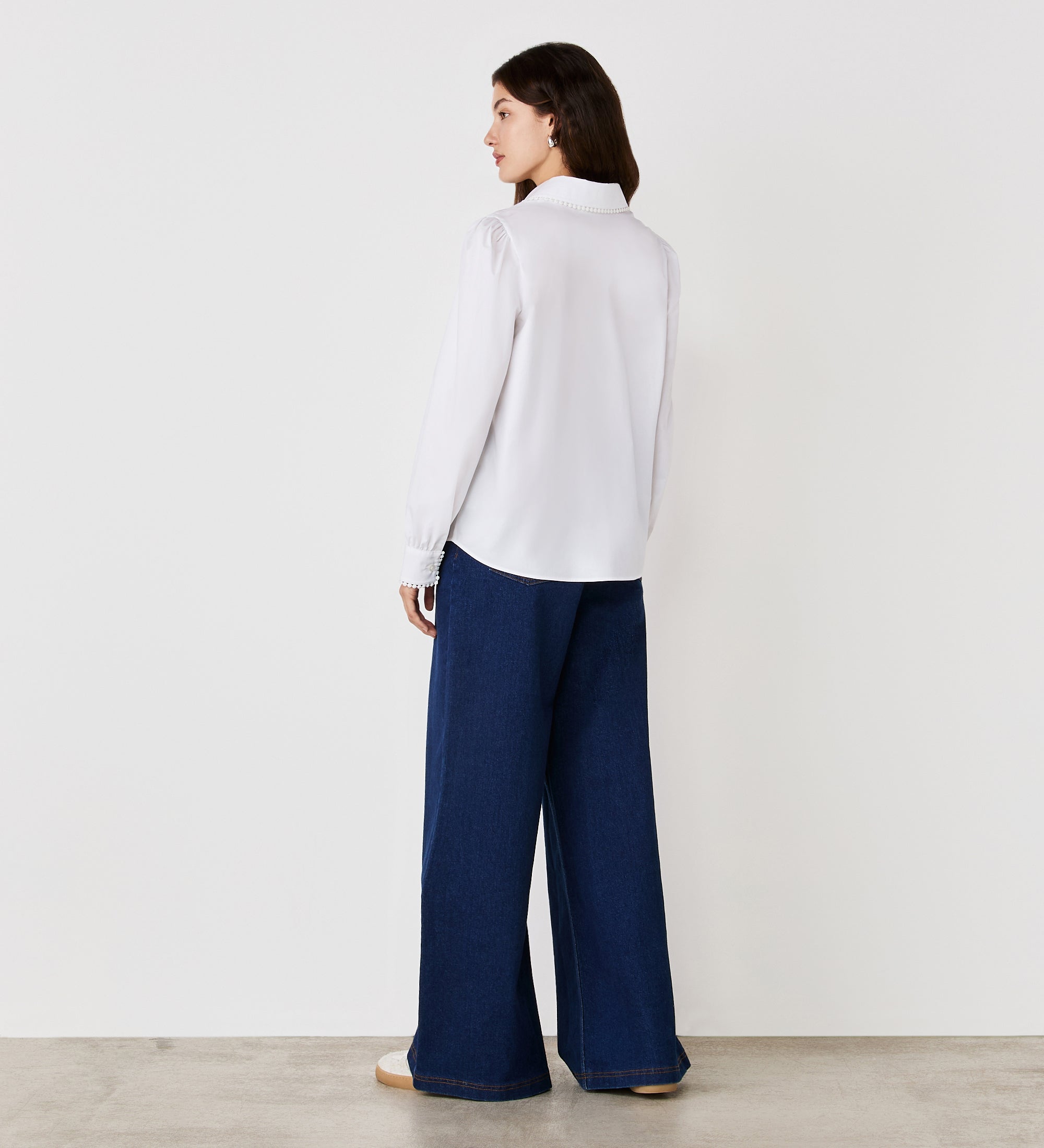Women's Shirt - White Cotton Rich - Judith - product view 4