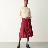 Women's Jumper - Ivory Knitted Crew - Avery - product view 2