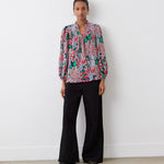 Women's Trousers - Black Denim Wide Leg - Dixie - product view 1