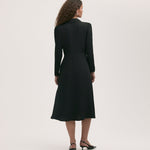 Women's Midi Dress - Black Crepe - Lucia - product view 4