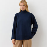 Women's Jumper - Navy Knitted - Melanie - product view 1