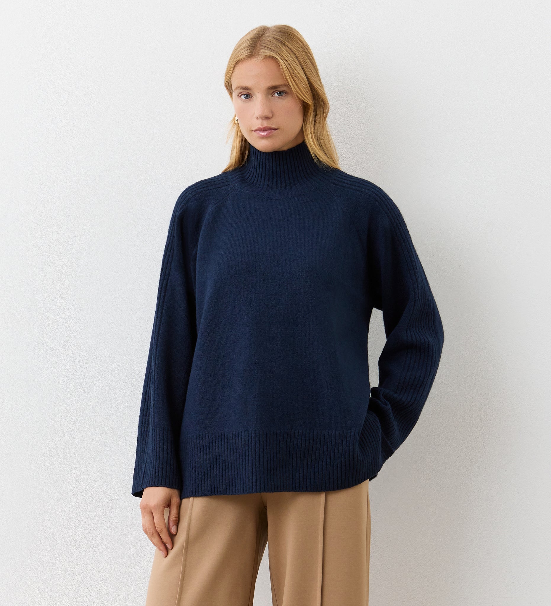 Women's Jumper - Navy Knitted - Melanie - product view 1