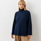 Women's Jumper - Navy Knitted - Melanie - product view 3