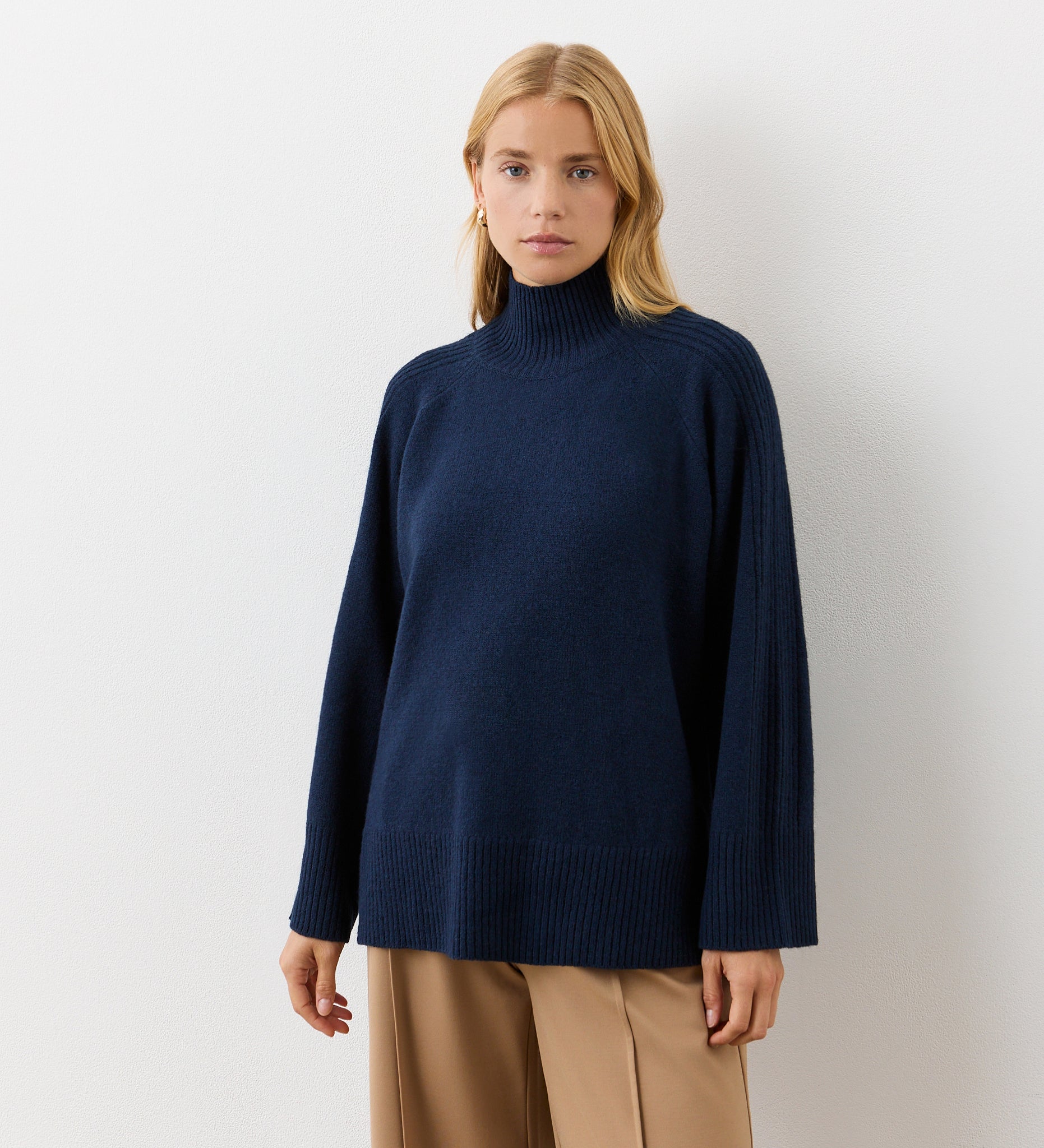 Women's Jumper - Navy Knitted - Melanie - product view 3