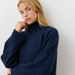 Women's Jumper - Navy Knitted - Melanie - product view 2